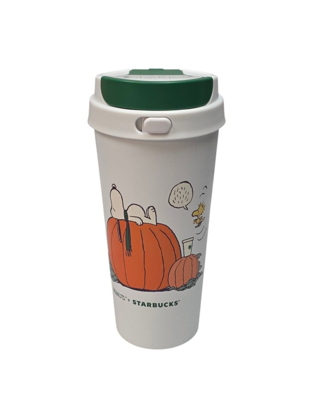 Peanuts X Starbucks Snoopy PSL Travel Mug 16oz White Tumbler NIB 011187247